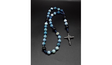 Anglican Rosicrucian Light Blue Rosary 