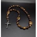 Anglican Rosicrucian Tigers Eye Rosary 