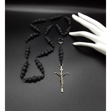 The Crucifix Cross Dark Catholic Rosary