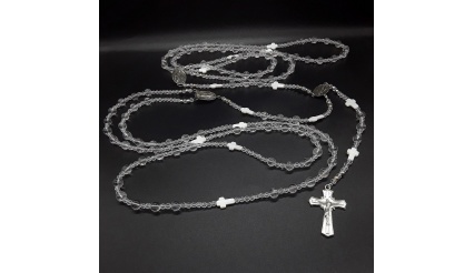 The Silver Wedding Lasso Rosary