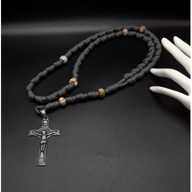 The Crucifix Jasper Knotted 5 Decade Rosary