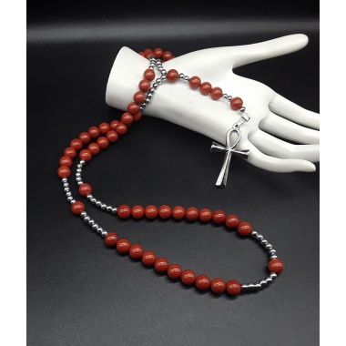 The Red Dawn Ankh elite 5 Decade Catholic Rosary