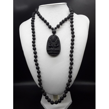 The Dark Guardian 108 Mala Tassel Necklace