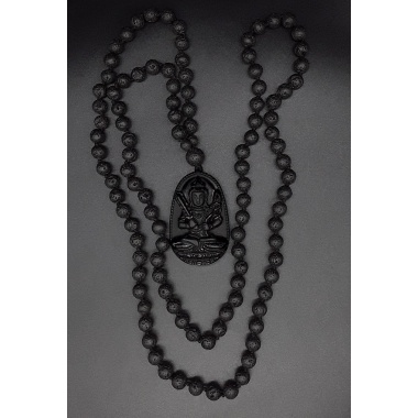 The Dark Guardian 108 Mala Tassel Necklace