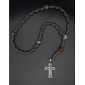 The Crucifix Carnelian Knotted Anglican Rosary