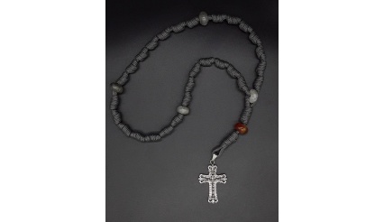 The Crucifix Carnelian Knotted Anglican Rosary