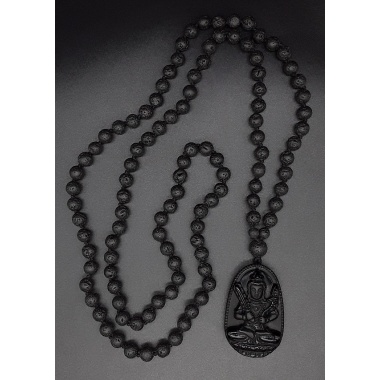 The Dark Guardian 108 Mala Tassel Necklace