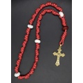 The Carnelian Heart Knotted Anglican Rosary