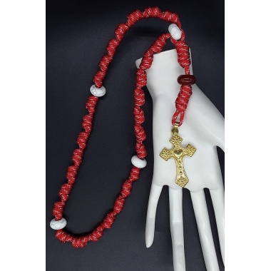 The Carnelian Heart Knotted Anglican Rosary