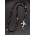 The Crucifix Wood Knotted Anglican Rosary