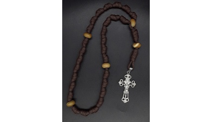 The Crucifix Wood Knotted Anglican Rosary