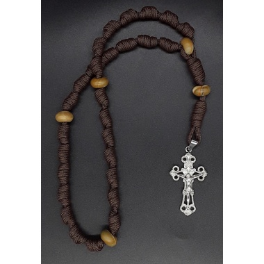 The Crucifix Wood Knotted Anglican Rosary