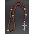 The Crucifix Jasper Knotted Anglican Rosary