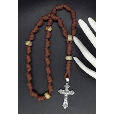 The Crucifix Jasper Knotted Anglican Rosary