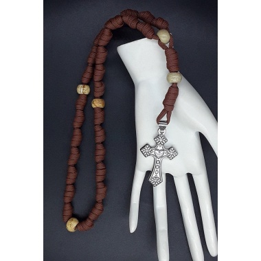 The Crucifix Jasper Knotted Anglican Rosary