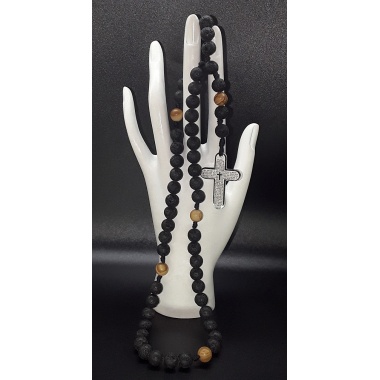 The Black Prayer Catholic Rosary 