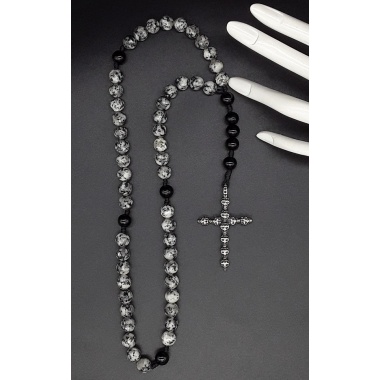 The Dark Jasper Skull Cross Rosary