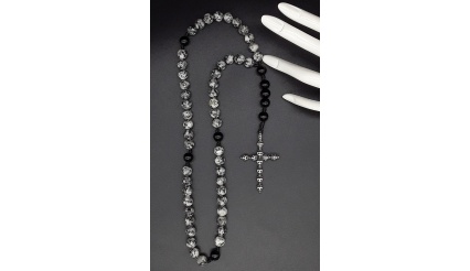 The Dark Jasper Skull Cross Rosary