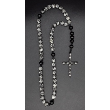 The Dark Jasper Skull Cross Rosary